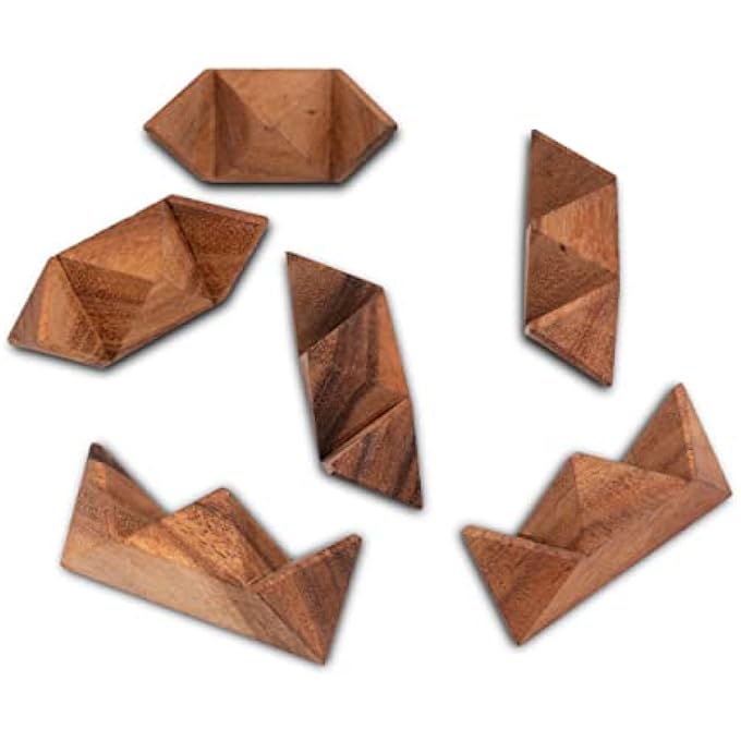 STAR SIZE L - STAR - 3D PUZZLE - THINKING GAME - PUZZLE GAME - PUZZLE GAME - LOGIC GAME MADE OF WOOD - Image 4